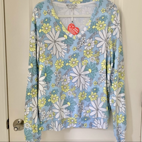 Wildfox Couture DAISY WALLPAPER JUMPER sweatshirt - Picture 6 of 15